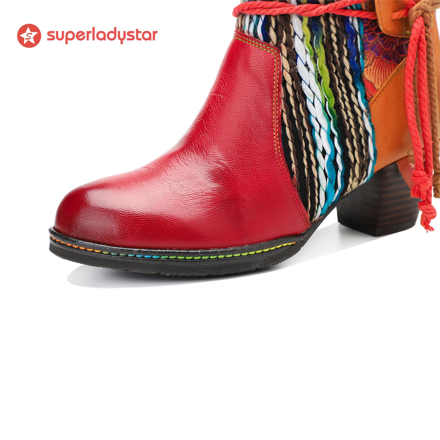 Botas de tornozelo quentes confortáveis feitas à mão