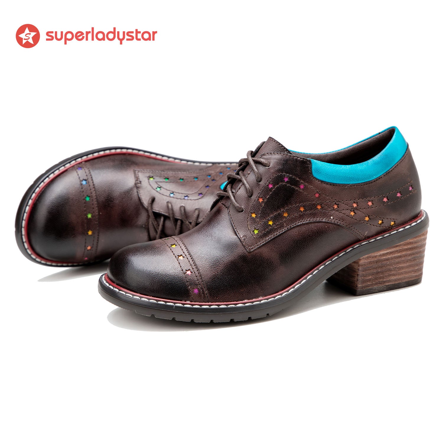 Sapatos vintage de couro feitos à mão