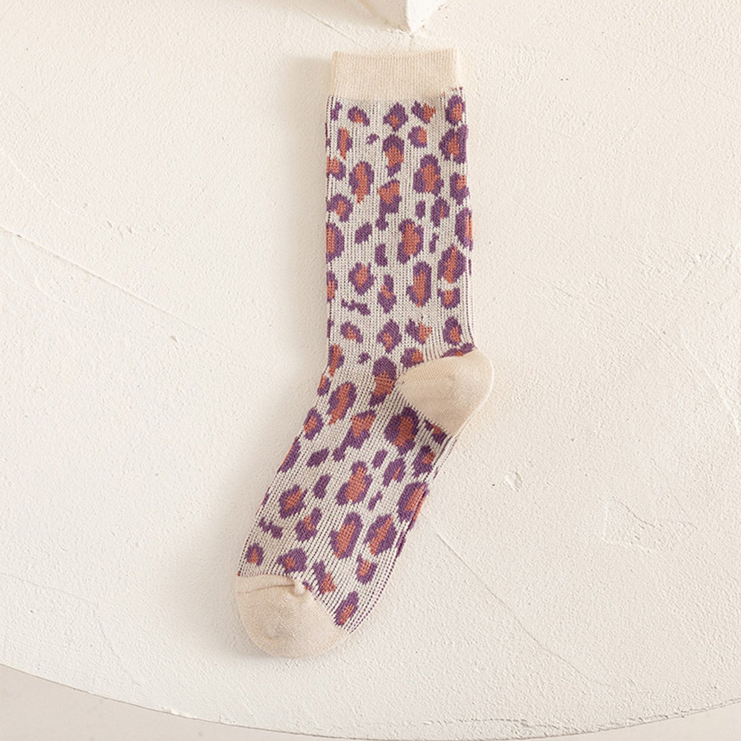 Warm Purple Combination Cotton Socks
