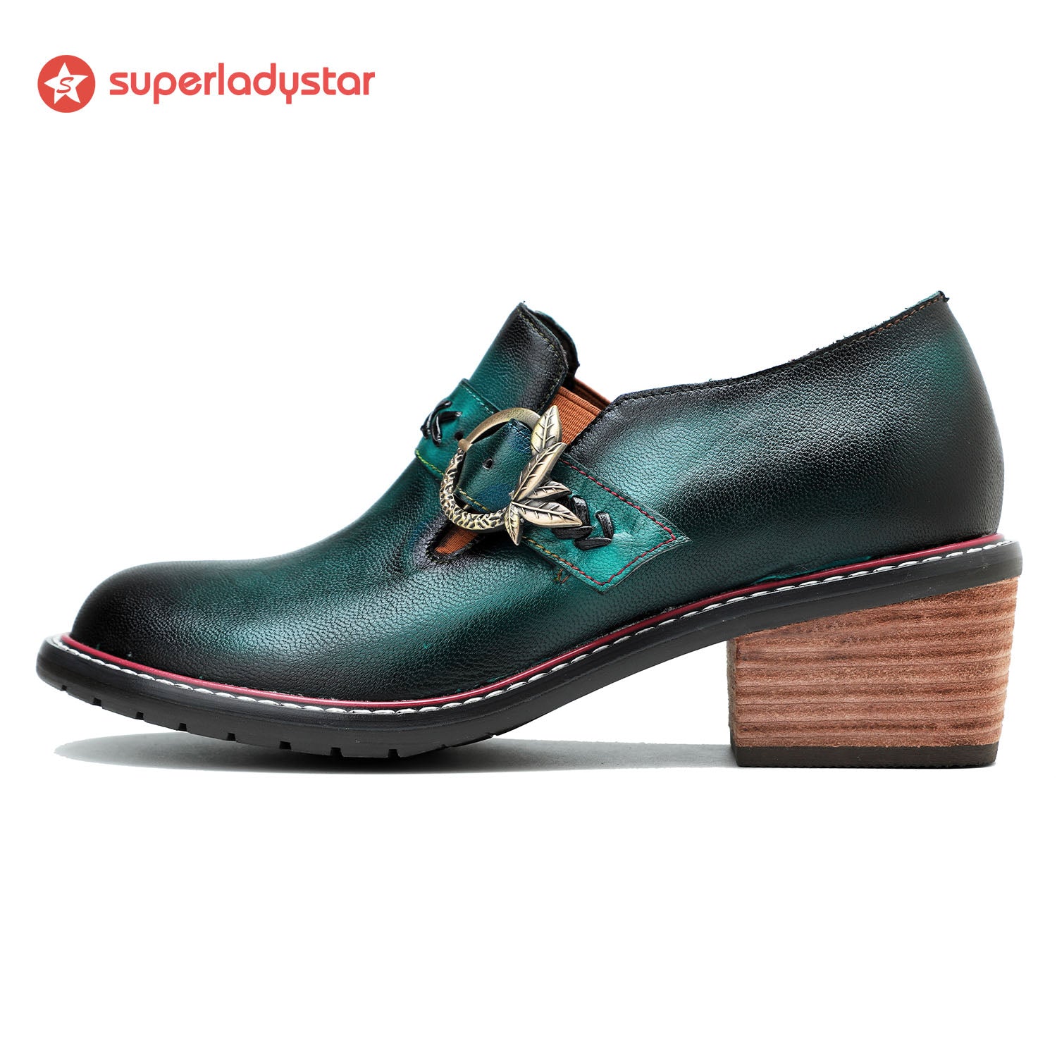 Sapatos vintage de couro feitos à mão