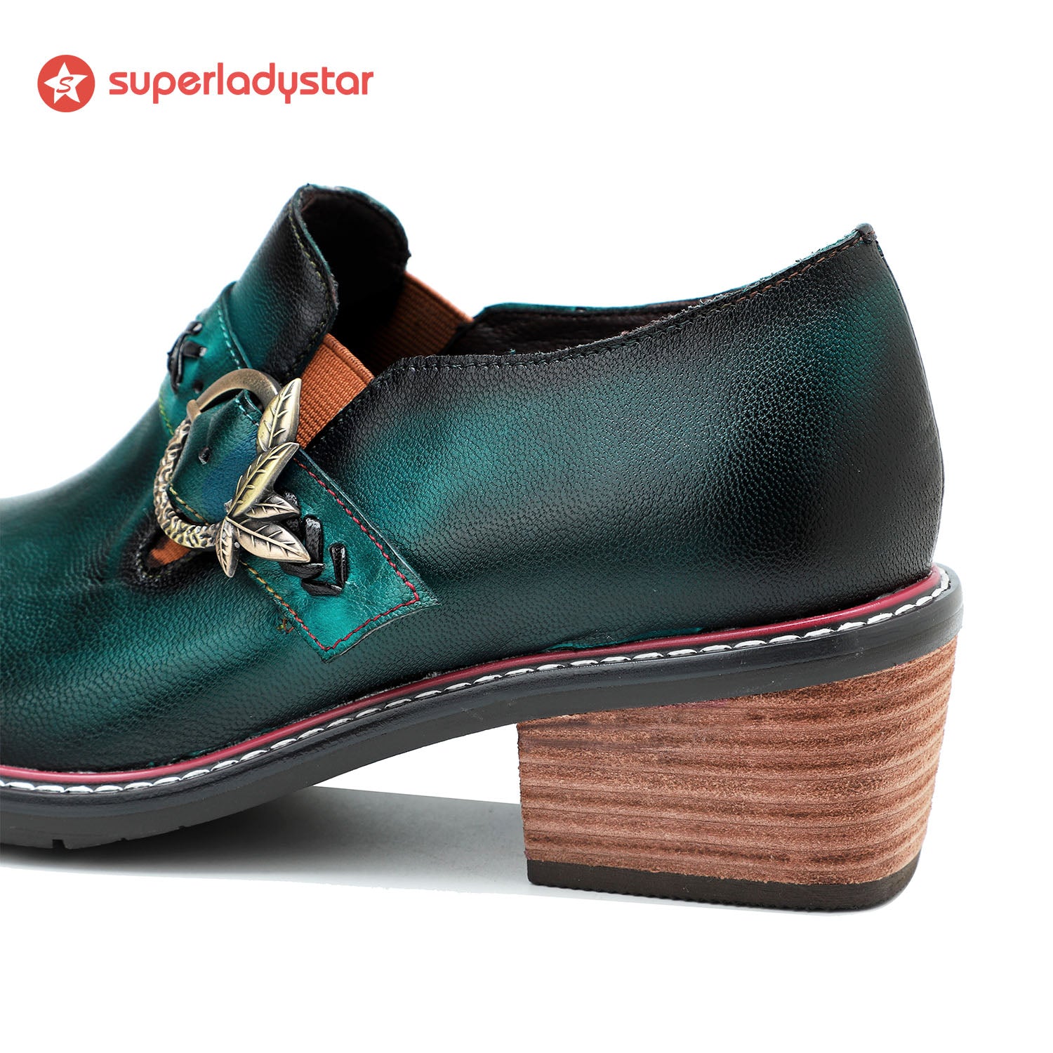 Sapatos vintage de couro feitos à mão