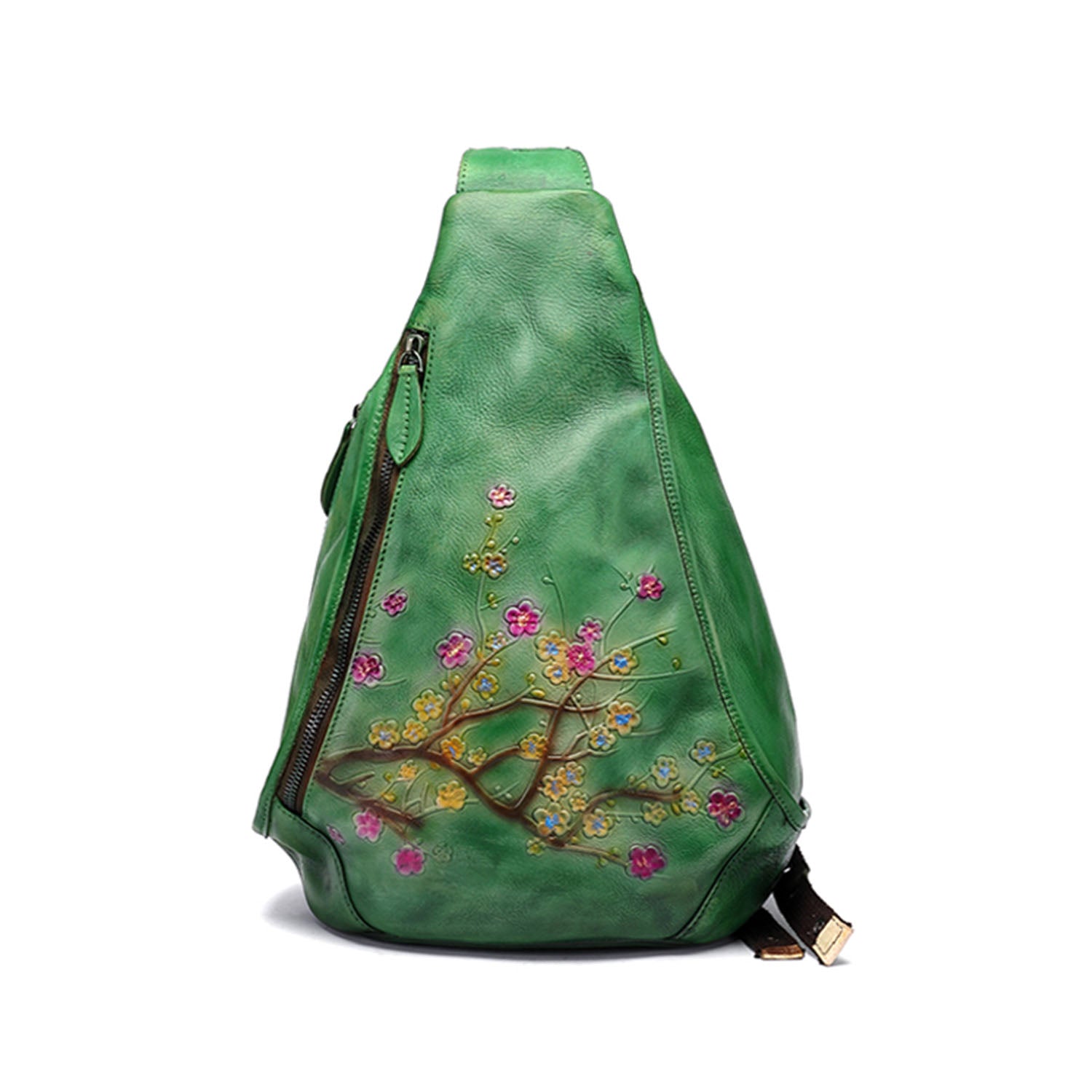 Retro handgefertigte Leder -Crossbody -Tasche