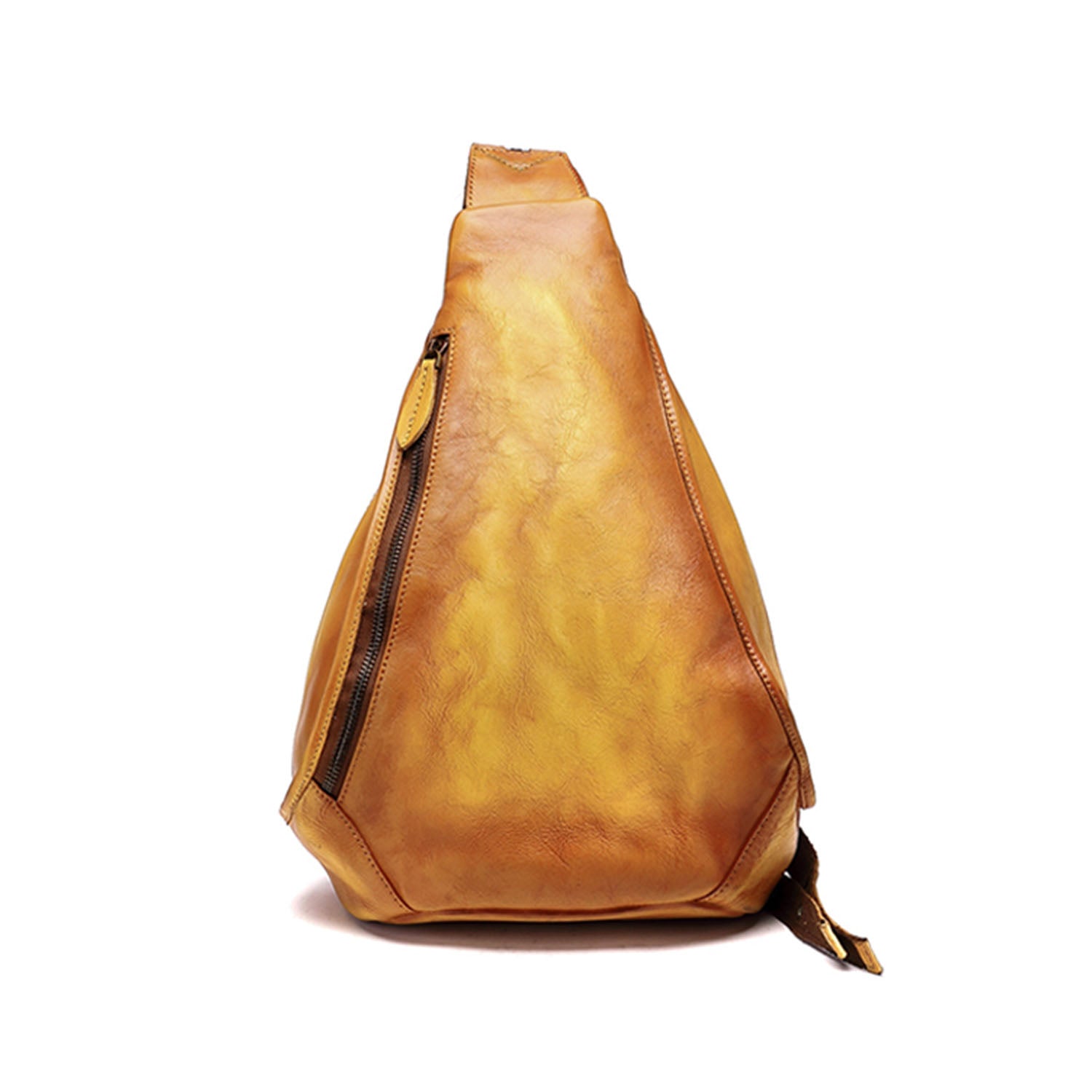 Retro handgefertigte Leder -Crossbody -Tasche