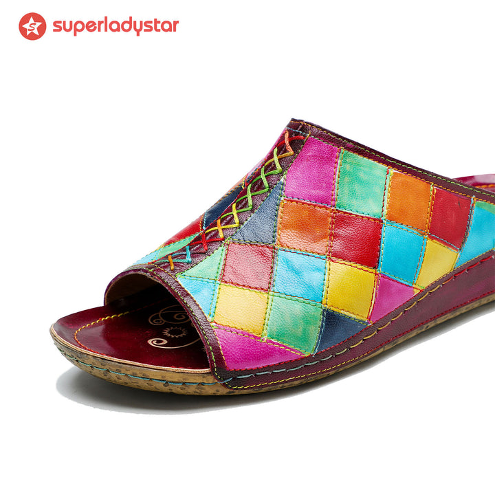 Vintage Handmade Printed Colorful Slipper