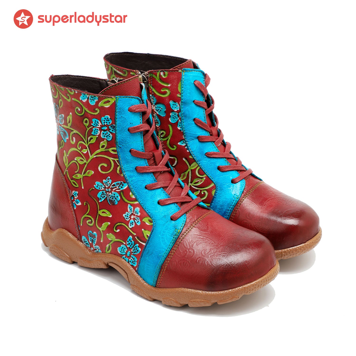 Botas casuais confortáveis de couro