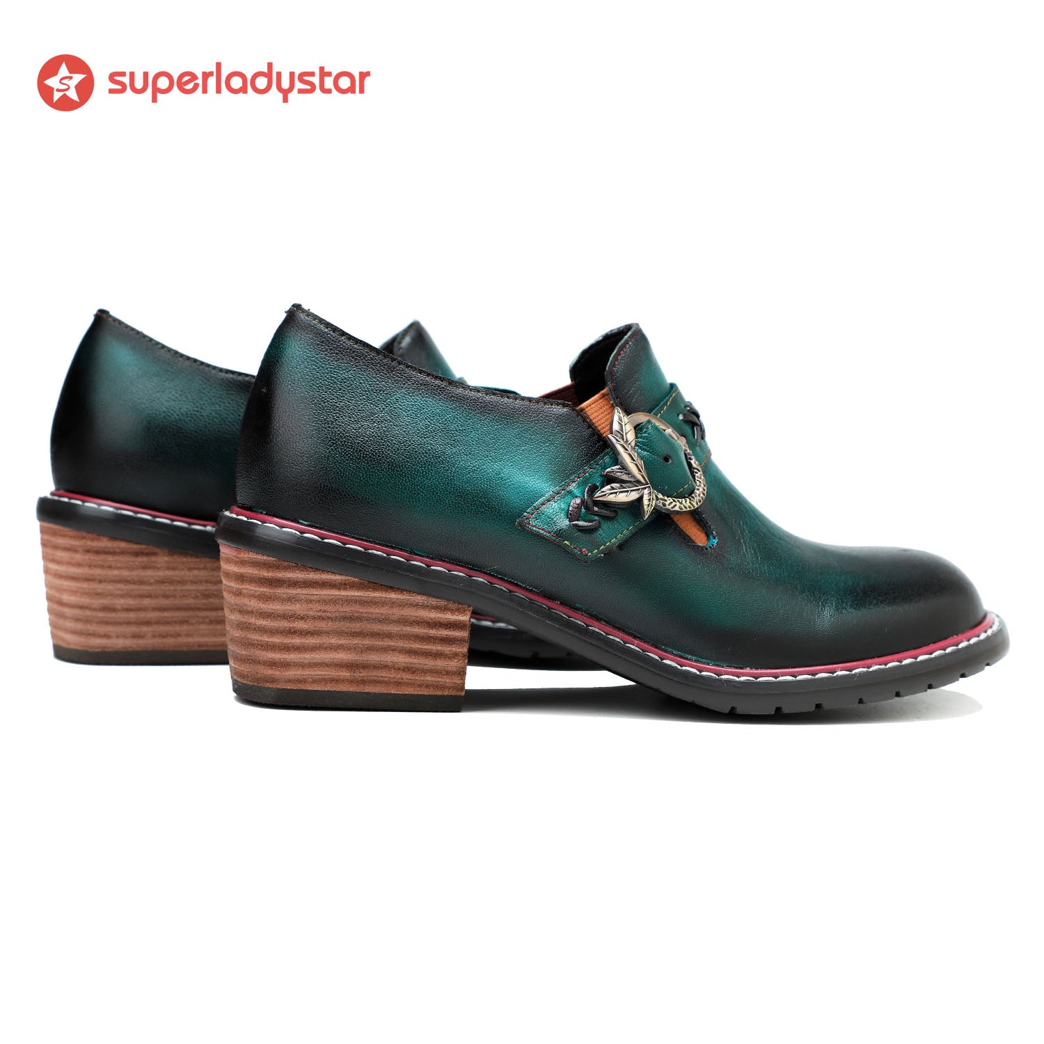 Sapatos vintage de couro feitos à mão
