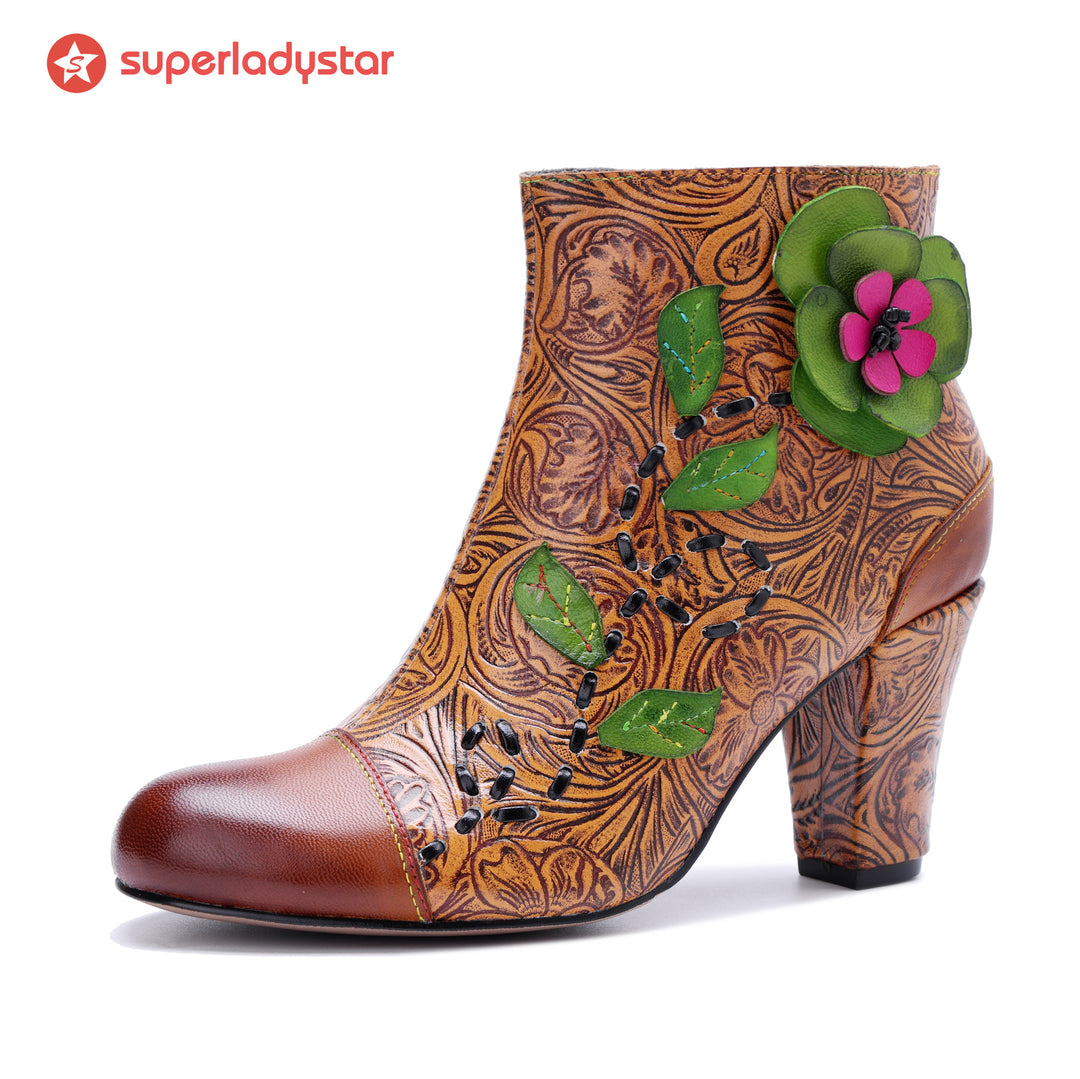 Vintage Garden Ankle Boots