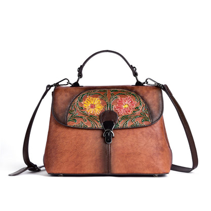 Embossed Leather Cross-body Women&