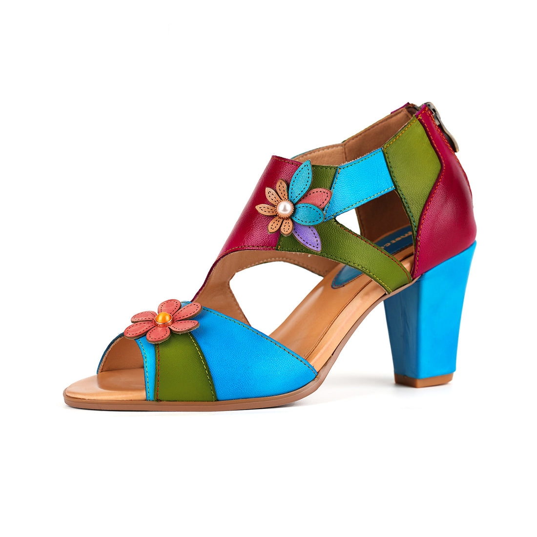 Sandalias vibrantes de Summer Rainbow Bloom (pre-pedido)