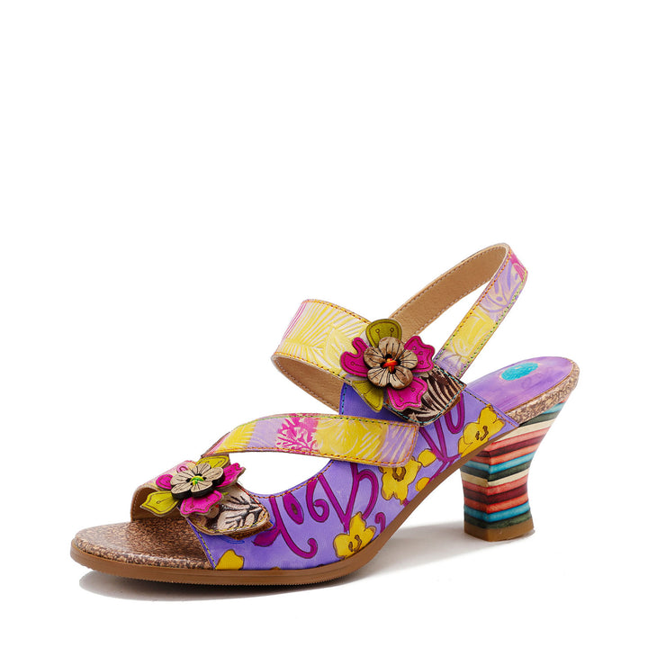 Handgefertigte Lederstreifen Ferse bequeme Sandalen