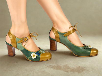 Sandalias de elegancia natural de Bloom Verdant (pre-pedido)