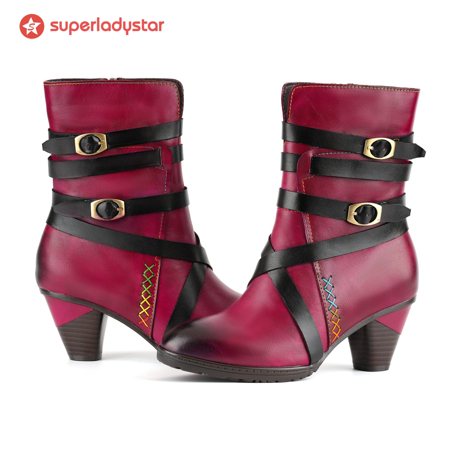 Vintage Midnight Stride Strap Boots(Pre-order)