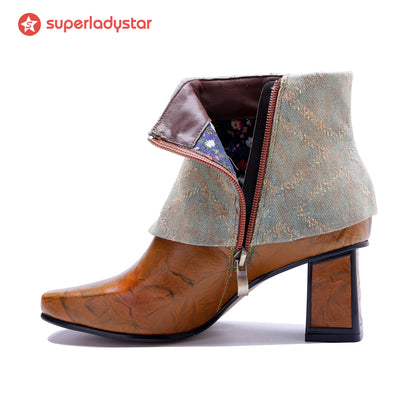 Bottes de cheville brodées