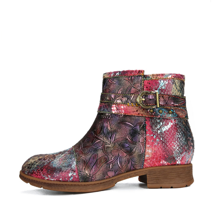 Zapatos de libélula en relieve hechas a mano