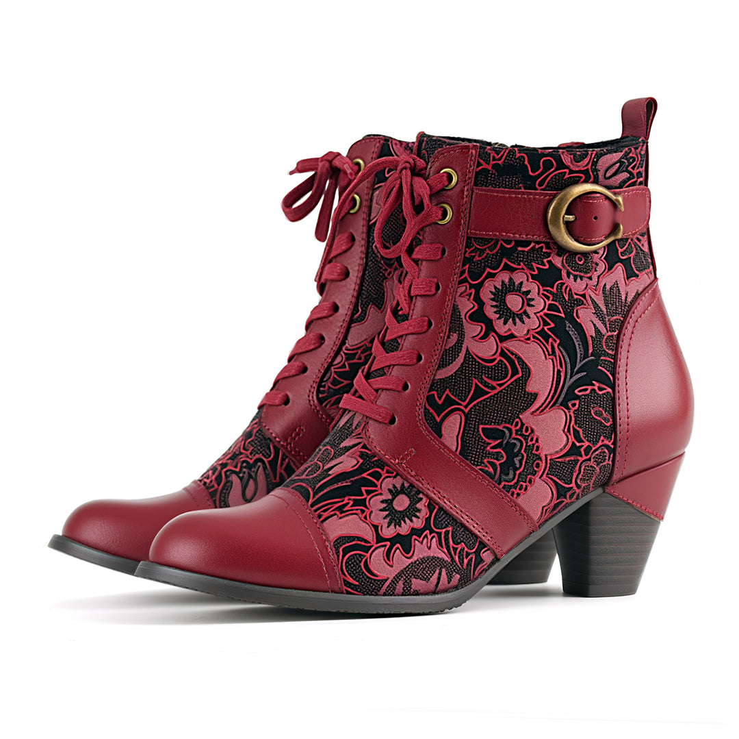 Bottines à lacets en dentelle intemporelle Grace