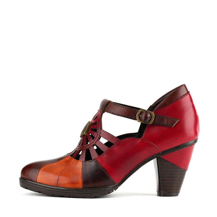Vintage Leather Grace T-Strap Pumps