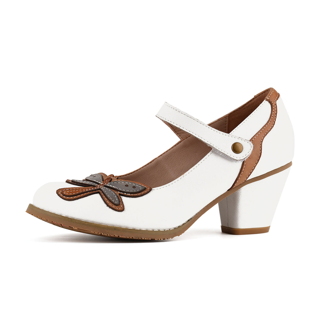 Handmade Classic Dragonfly Mary Jane Pumps