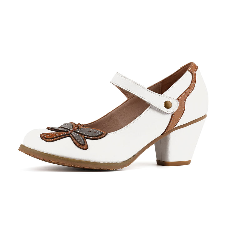 Handmade Classic Dragonfly Mary Jane Pumps
