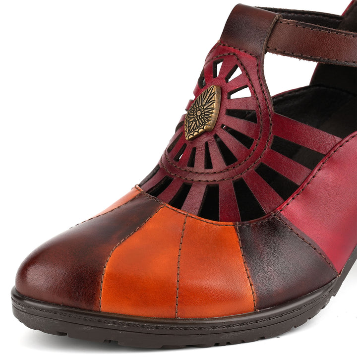 Vintage Leather Grace T-Strap Pumps