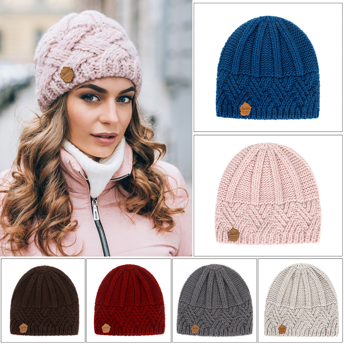 Cappello autunno/inverno vintage a pattern con diamante