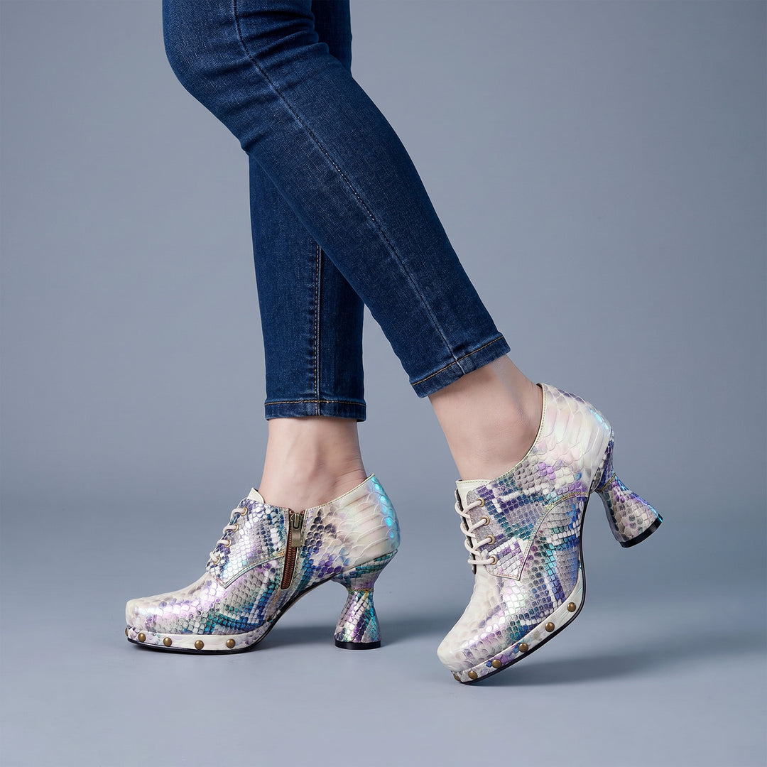 Schillernde Bloom Oxford Pumps
