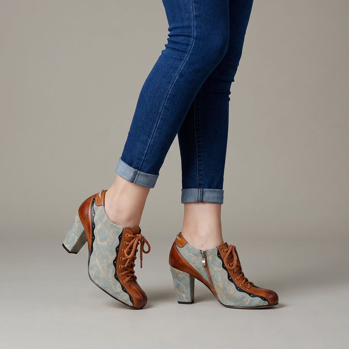 Handmade Vintage Elegance Patchwork Pumps