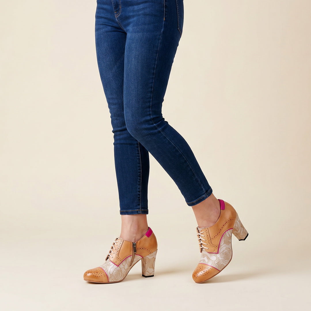 Vintage Handmade Classic Rose Pumps