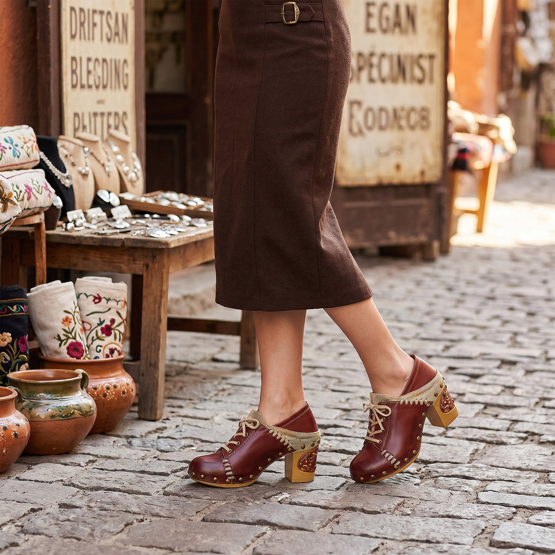 Vintage Handmade Round Toe Pumps