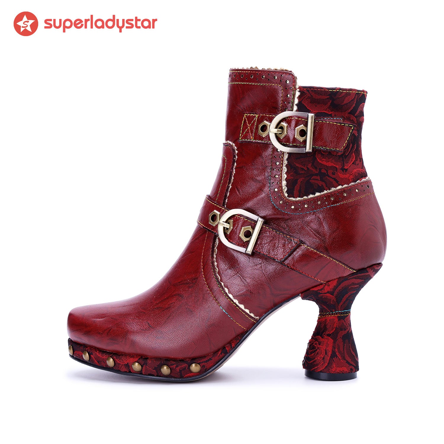 Retro Handmade Pure Color Fashionable Ankle Boots