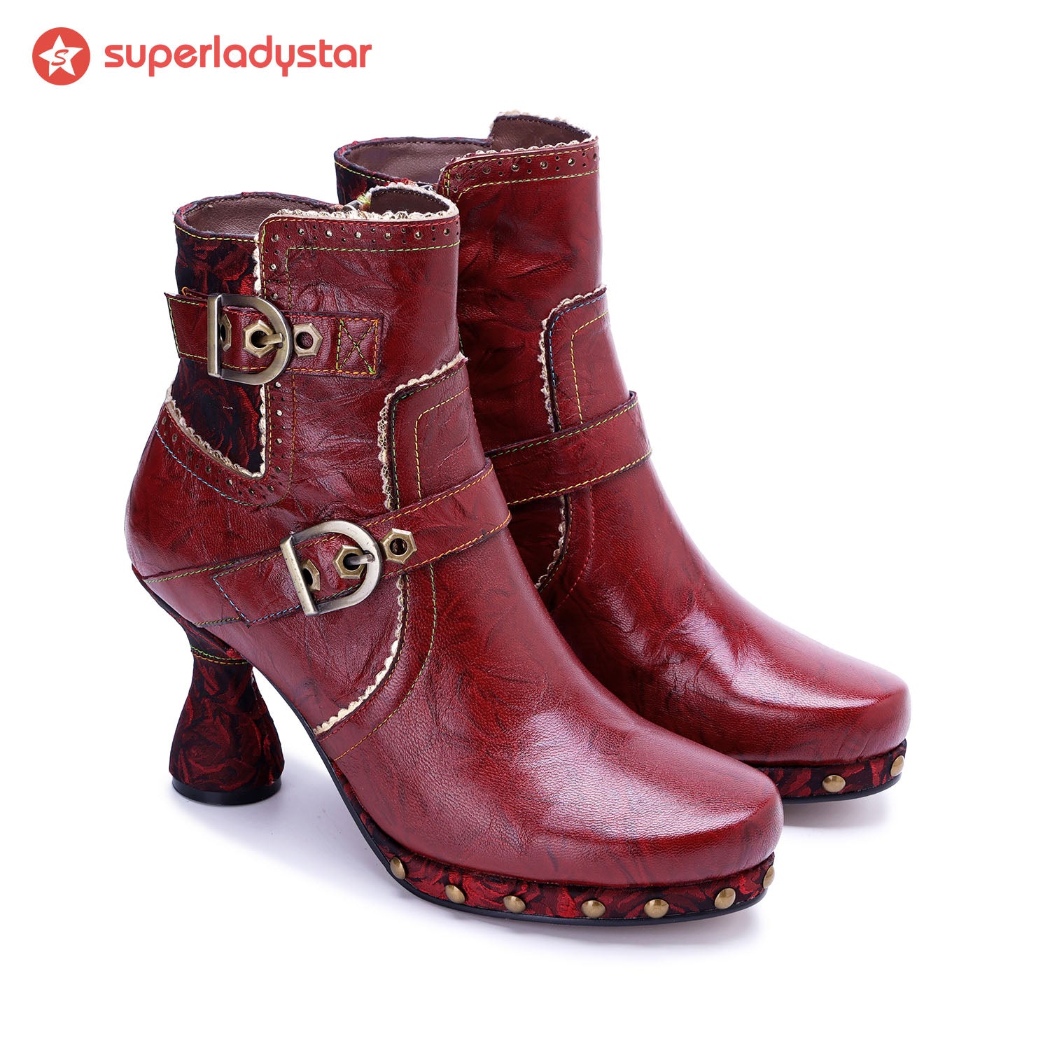 Retro Handmade Pure Color Fashionable Ankle Boots