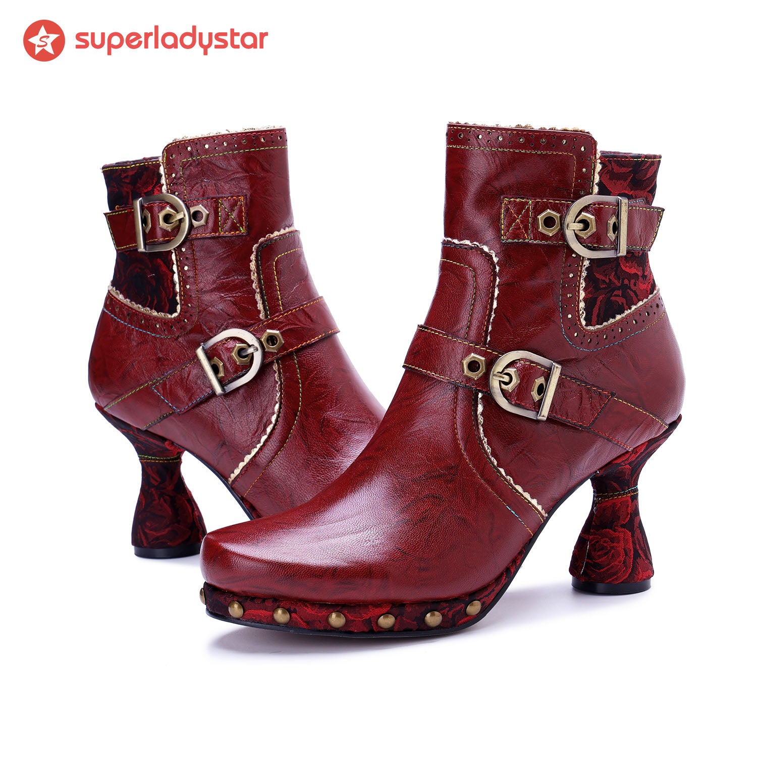 Retro Handmade Pure Color Fashionable Ankle Boots