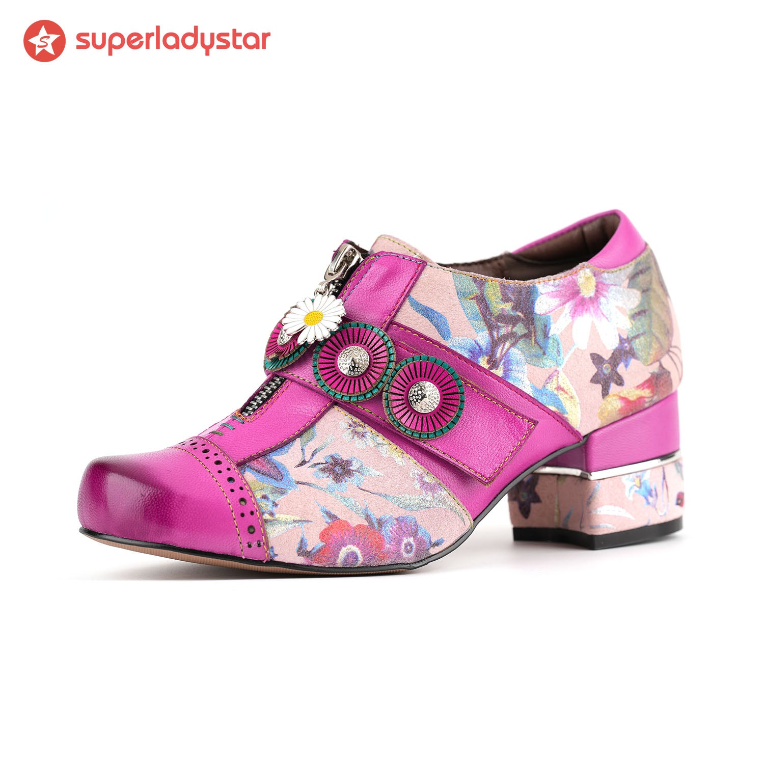 Chaussures de couleur artistique artistique vintage