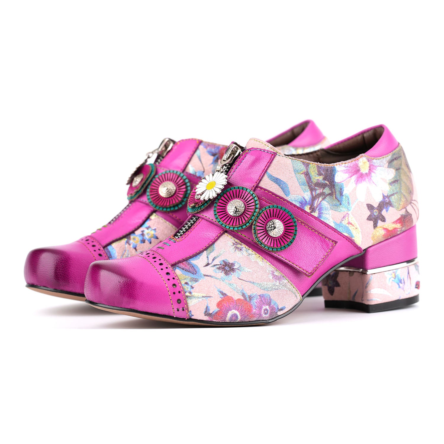 Chaussures de couleur artistique artistique vintage