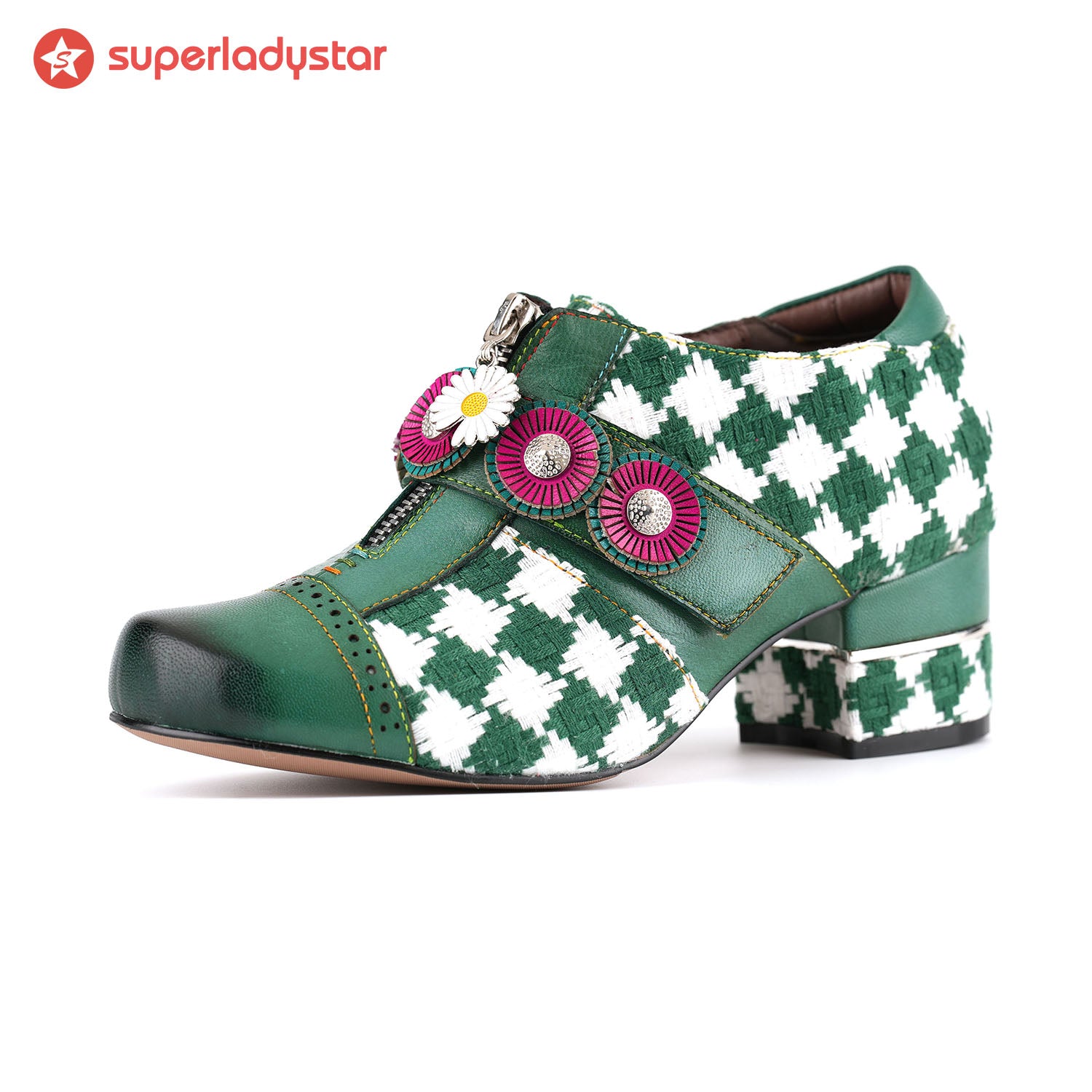 Chaussures de couleur artistique artistique vintage