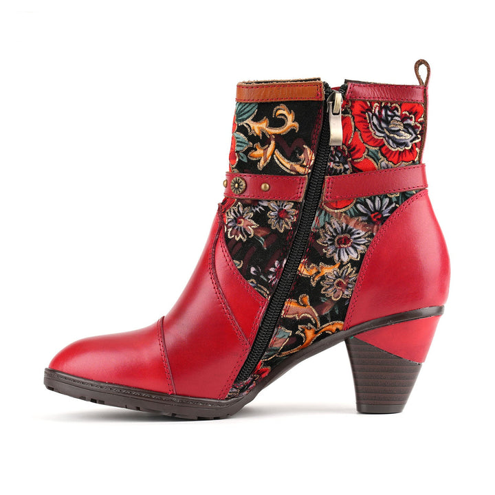 Botas florais vibrantes vintage