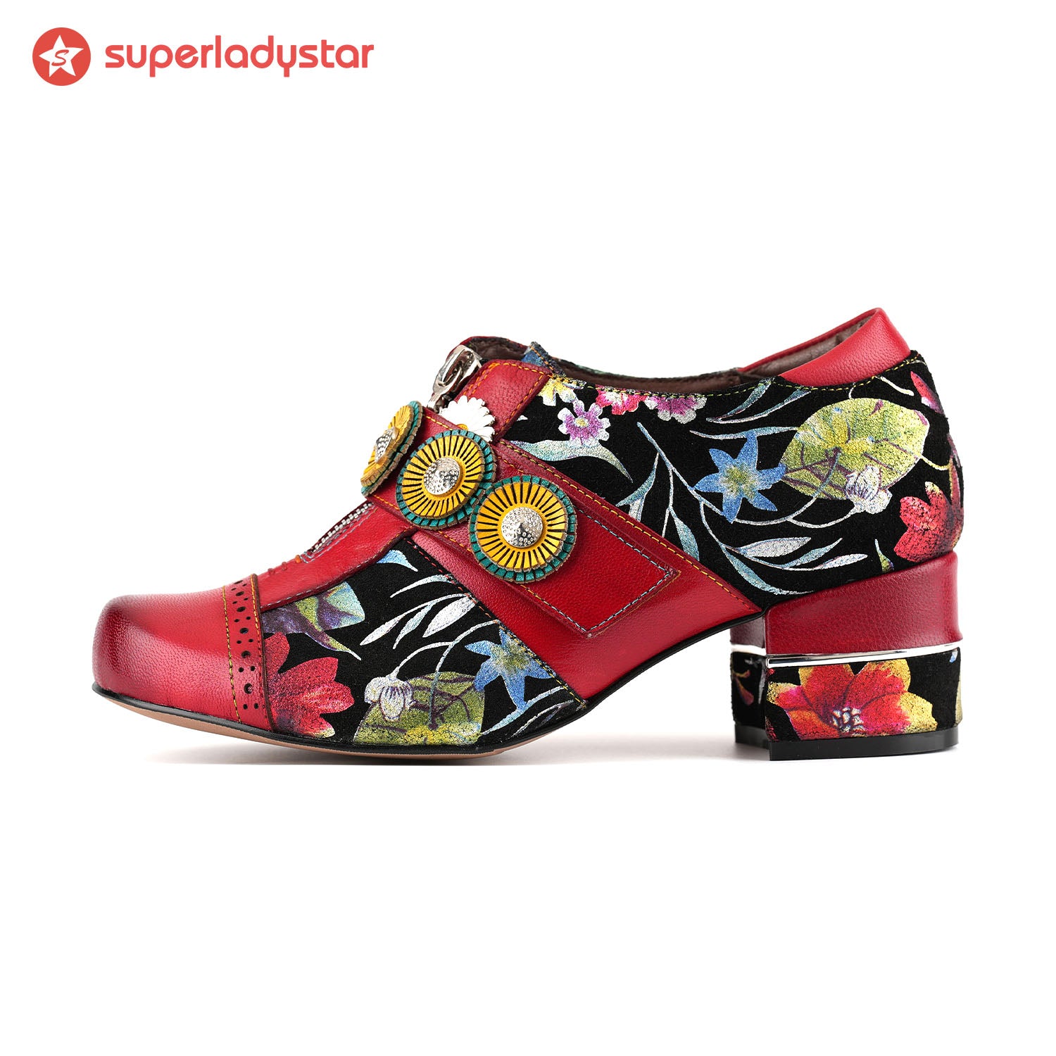 Chaussures de couleur artistique artistique vintage