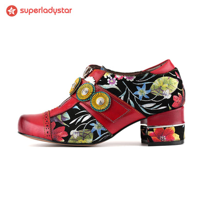 Chaussures de couleur artistique artistique vintage