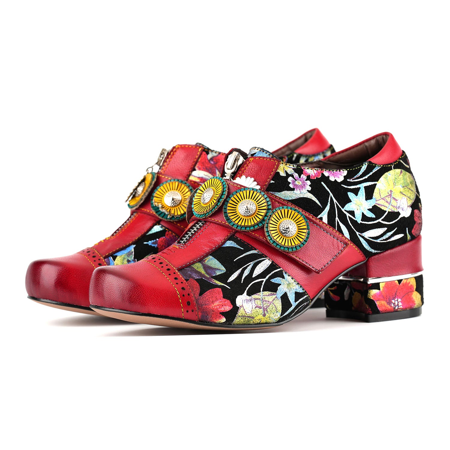Chaussures de couleur artistique artistique vintage