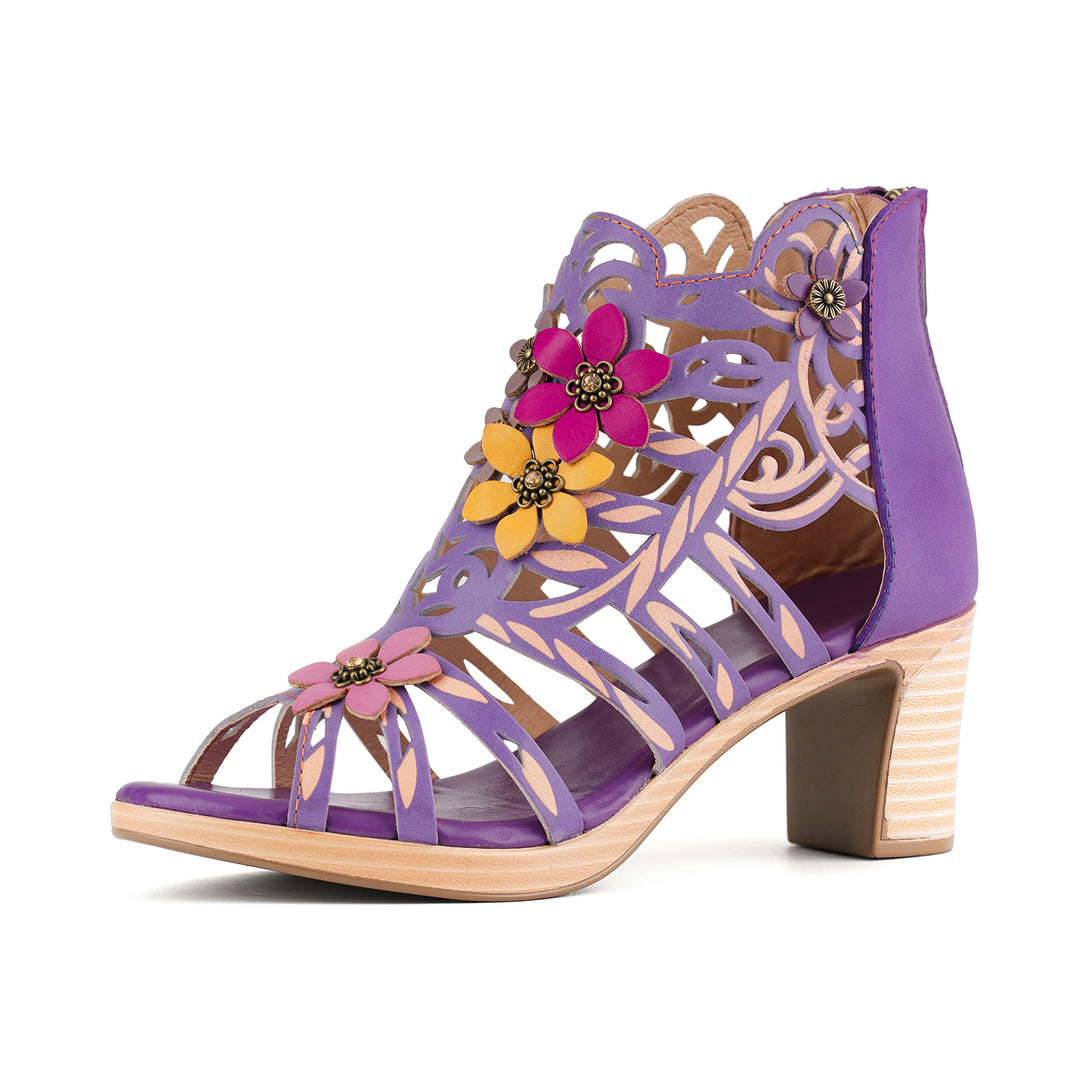 Blooming Vine Romantic Cutout Sandals (précommande)