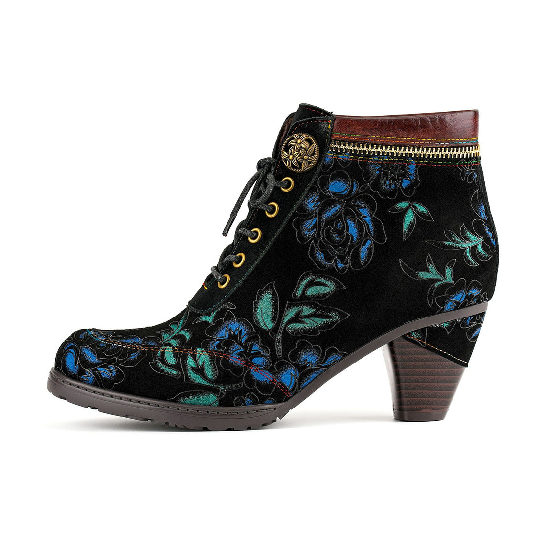 Vintage Nocturne Blossom Knöchelstiefel