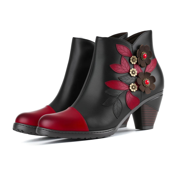 Retro Boho Floral Charm Botkle Boots