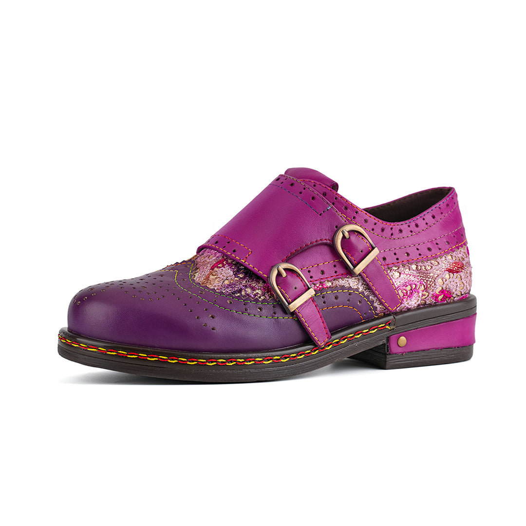 Colorblock Mary Jane Oxford Flat Shoes