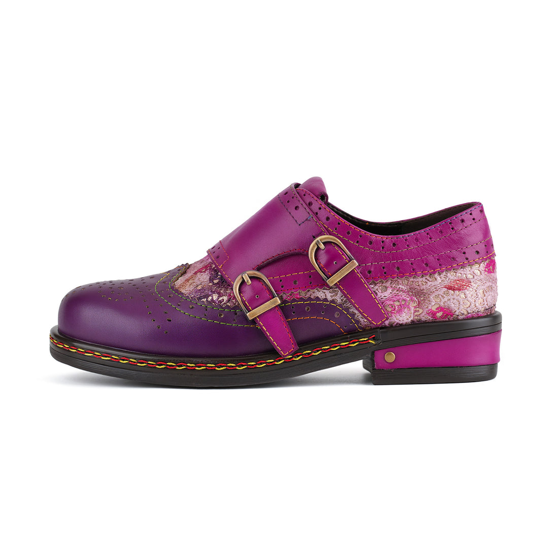 Colorblock Mary Jane Oxford Flat Shoes