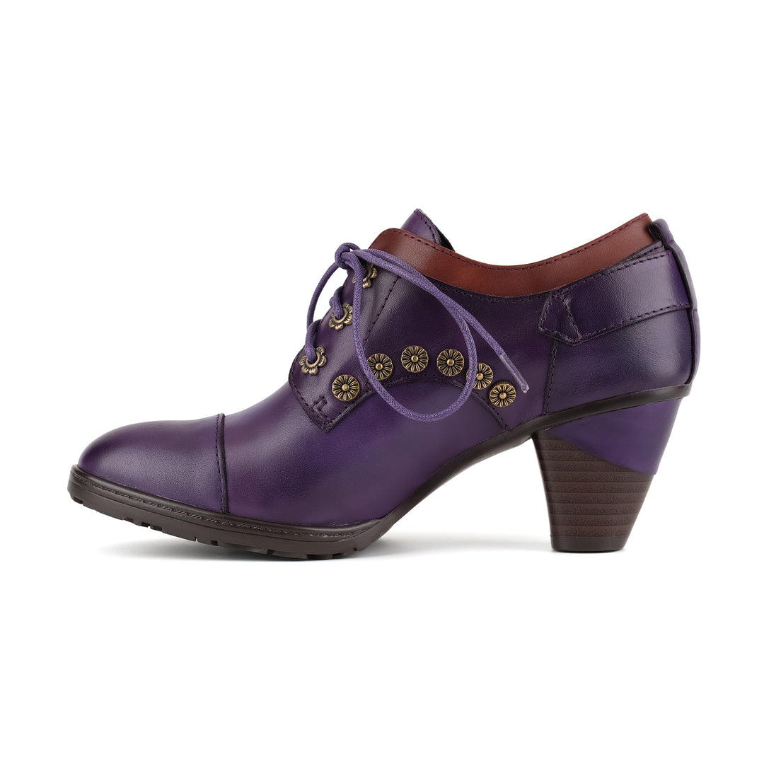 Vintage Lace-Up Decorative Buckle Pumps – superladystar