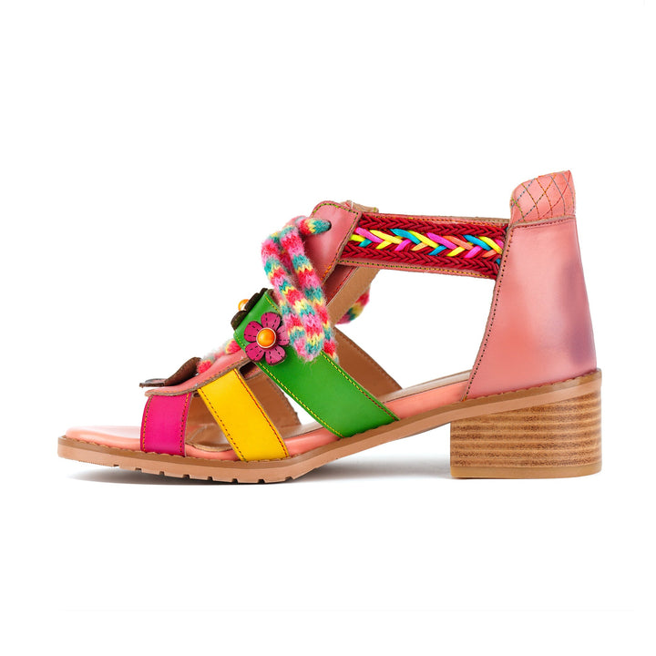 Colorful Strappy Playful Laces Sandals