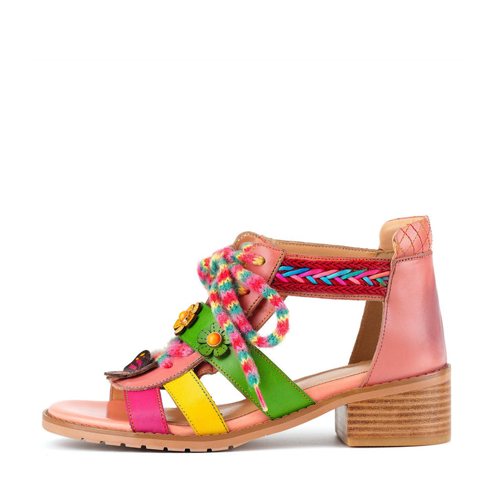 Colorful Strappy Playful Laces Sandals