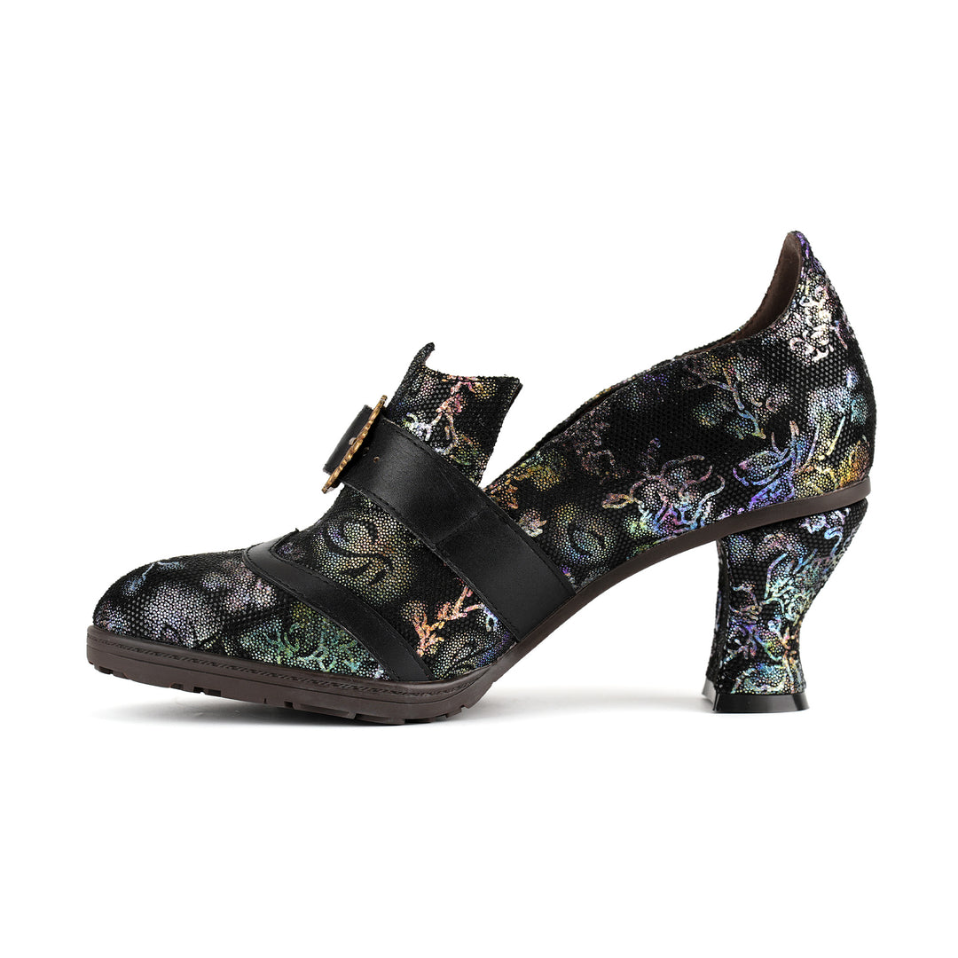 Pumps mit schillernder Eleganz und Schnalle