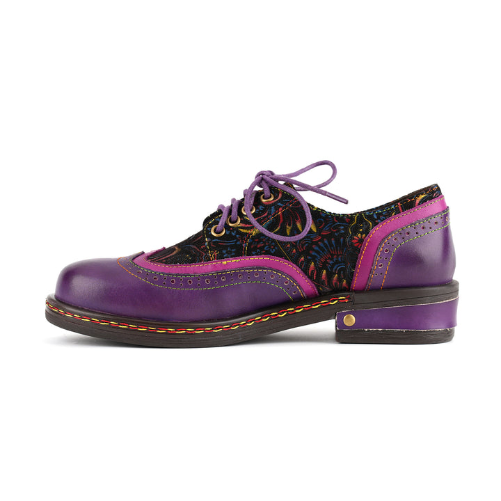 Bohemian Brogue Lace-Up Flats