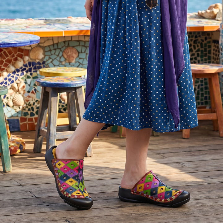 Vintage Handmade Printed Colorful Sandals