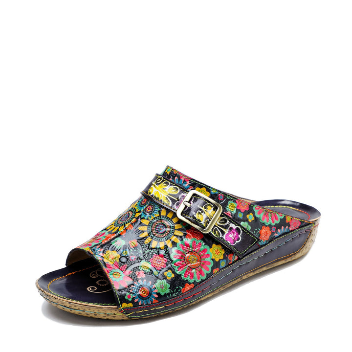 Retro Handmade Printed Colorful Sandals